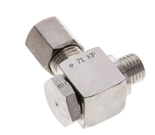 6S & M12x1.5 RVS Swivel Joint Snijringkoppeling Buitendraad 400bar Draaibaar ISO 8434-1