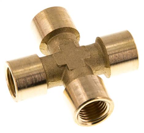 G 1/4'' Binnendraad Messing Kruissok 16 Bar