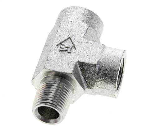 T-koppeling 3/8'' NPT Buitendraad x Binnendraad Staal 210 bar (2950.5psi)