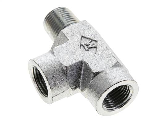 T-koppeling 3/8'' NPT Buitendraad x Binnendraad Staal 210 bar (2950.5psi)
