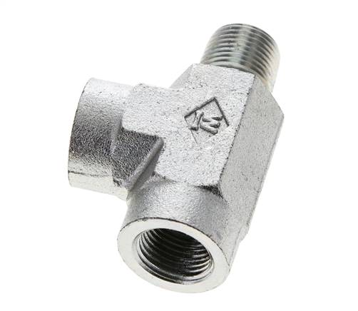T-koppeling 3/8'' NPT Buitendraad x Binnendraad Staal 210 bar (2950.5psi)
