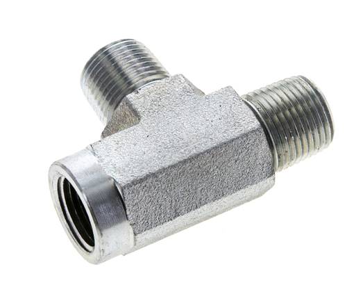 T-Koppeling 3/8'' NPT Binnendraad x Buitendraad Staal 210 bar (2950.5psi)