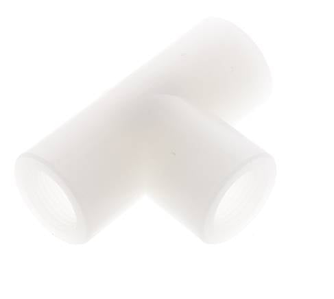 T-koppeling G3/8'' Binnendraad Polyvinylideenfluoride (PVDF) FDA 10bar (140.5psi)