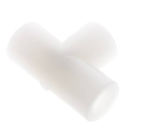 T-koppeling G3/8'' Binnendraad Polyvinylideenfluoride (PVDF) FDA 10bar (140.5psi)