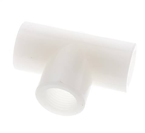 T-koppeling G1/2'' Binnendraad Polyvinylideenfluoride (PVDF) FDA 10bar (140.5psi)