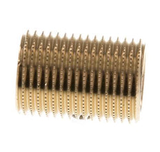 G 1/2'' Messing Dubbele Pijpnippel 16 Bar DIN 2982 - 30mm