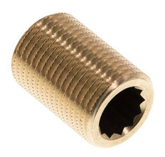 G 1/2'' Messing Dubbele Pijpnippel 16 Bar DIN 2982 - 30mm