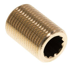 G 1/2'' Messing Dubbele Pijpnippel 16 Bar DIN 2982 - 30mm