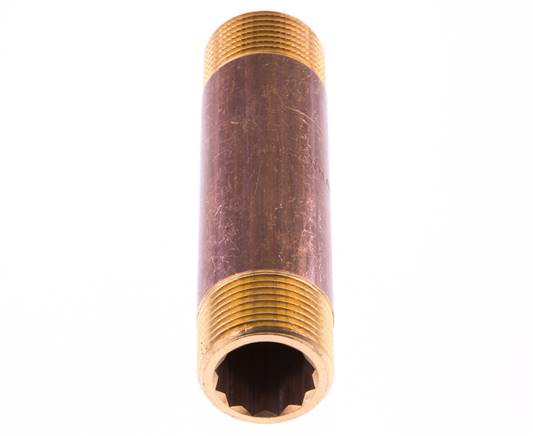 G 3/4'' Messing Dubbele Pijpnippel 16 Bar DIN 2982 - 100mm