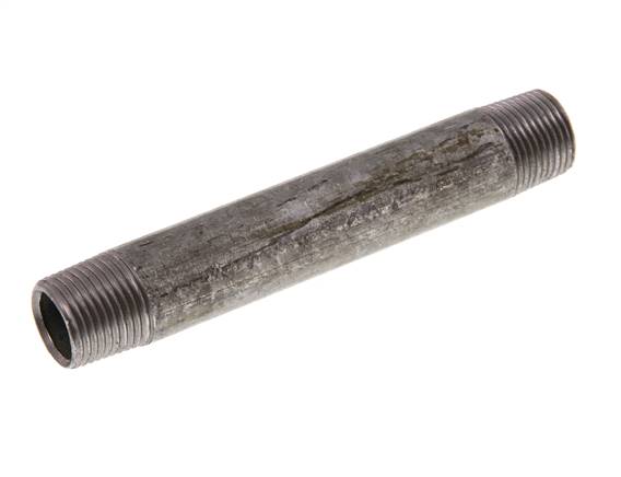 R 3/8'' Verzinkt Stalen Dubbele Pijpnippel 50 Bar DIN 2982 - 100mm [2 Stuks]