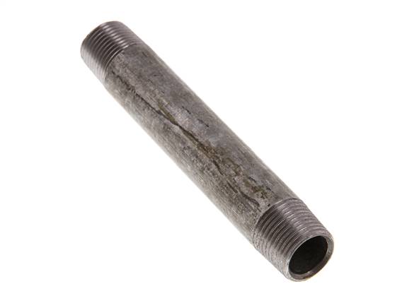 R 3/8'' Verzinkt Stalen Dubbele Pijpnippel 50 Bar DIN 2982 - 100mm [2 Stuks]
