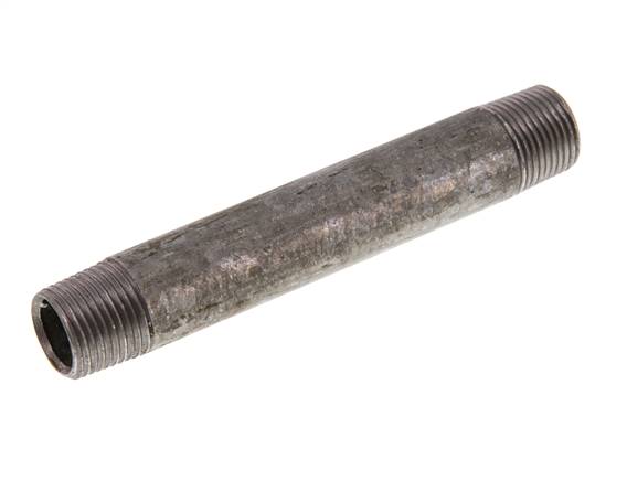 R 3/8'' Verzinkt Stalen Dubbele Pijpnippel 50 Bar DIN 2982 - 100mm [2 Stuks]