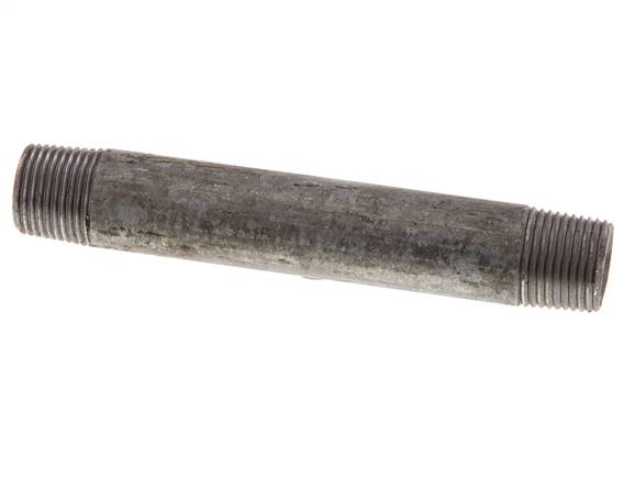 R 3/8'' Verzinkt Stalen Dubbele Pijpnippel 50 Bar DIN 2982 - 100mm [2 Stuks]