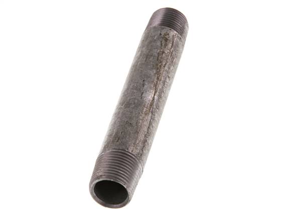 R 3/8'' Verzinkt Stalen Dubbele Pijpnippel 50 Bar DIN 2982 - 100mm [2 Stuks]