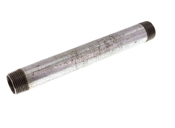 R 1'' Verzinkt Stalen Dubbele Pijpnippel 50 Bar DIN 2982 - 250mm