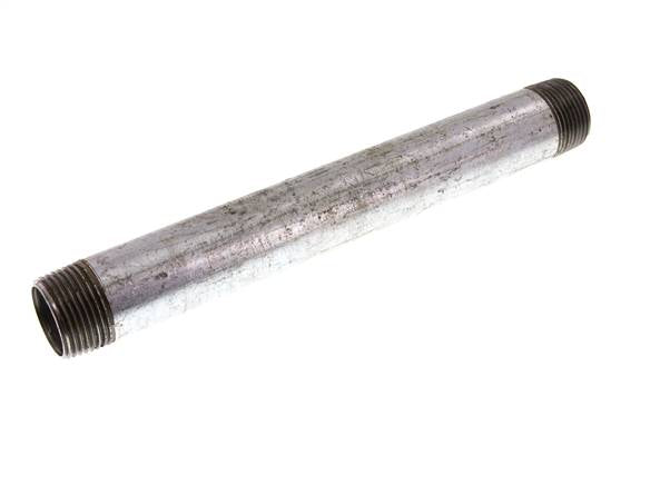 R 1'' Verzinkt Stalen Dubbele Pijpnippel 50 Bar DIN 2982 - 250mm