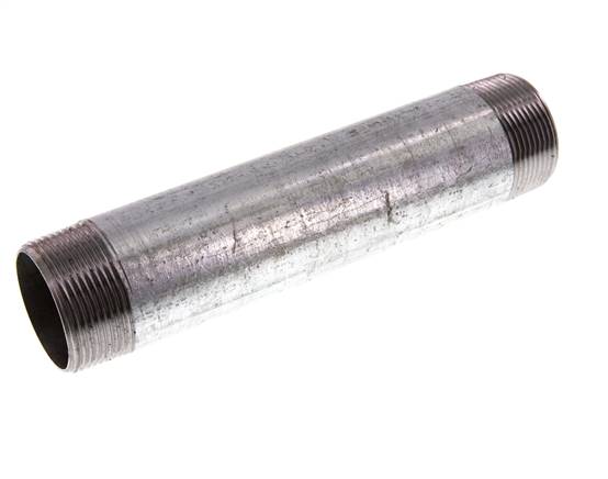 R 1 1/2'' Verzinkt Stalen Dubbele Pijpnippel 50 Bar DIN 2982 - 200mm