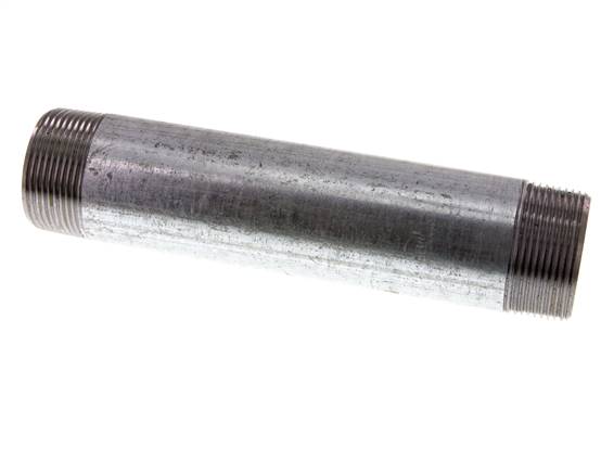 R 1 1/2'' Verzinkt Stalen Dubbele Pijpnippel 50 Bar DIN 2982 - 200mm