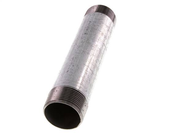 R 1 1/2'' Verzinkt Stalen Dubbele Pijpnippel 50 Bar DIN 2982 - 200mm
