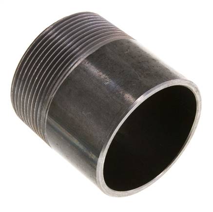 R 2'' Buitendraad x 60.3mm Stalen Pijpnippel met Las uiteinde 50 Bar DIN 2982 - 60mm