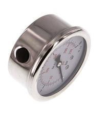 0..16 Bar Glycerine Manometer RVS/Messing 63 mm Klasse 1.6 Onderaansluiting