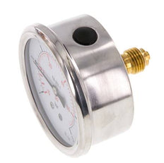 1..5 Bar Glycerine Manometer Achteraansluiting RVS/Messing 63 mm Klasse 1.6