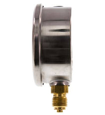 0..1000 Bar Glycerine Manometer RVS/Messing 63 mm Klasse 1.6 Onderaansluiting