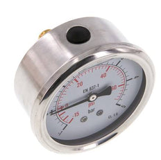 1..5 Bar Glycerine Manometer Achteraansluiting RVS/Messing 63 mm Klasse 1.6