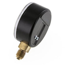 '-1..0 Bar Manometer Onderaansluiting Staal/Messing 63 mm Klasse 1.6