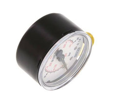 0..40 Bar Manometer Onderaansluiting Staal/Messing 50 mm Klasse 1.6