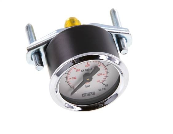 0...40 Bar (0..580 psi) Paneelmontage Manometer Staal/Brons 40 mm Klasse 2.5 (Beugel)