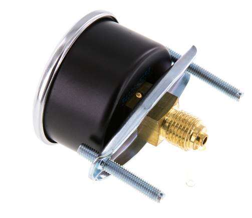 0...60 Bar (0..870 psi) Paneelmontage Manometer Staal/Brons 50 mm Klasse 2.5 (Beugel)