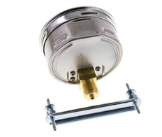 0...6 Bar (0..87 psi) Paneelmontage Manometer Staal/Brons 100 mm Klasse 1.0 (Beugel)