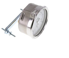 0...6 Bar (0..87 psi) Paneelmontage Manometer Staal/Brons 100 mm Klasse 1.0 (Beugel)