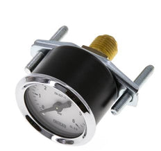 0...6 Bar (0..87 psi) Paneelmontage manometer Staal/Brons 40 mm Klasse 2,5 - 1/4'' (Beugel)