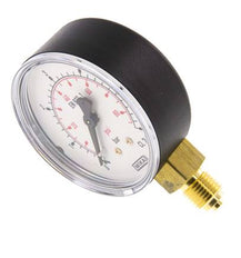 0..6 Bar Manometer Onderaansluiting Kunststof/Messing 63 mm Klasse 2.5