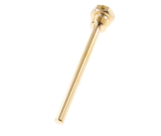 Koper Legering G 1/2 Inch Thermowell met Schroef voor 160mm Dompelbuis Max 160°C en 6 Bar