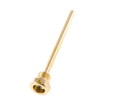 Koper Legering G 1/2 Inch Thermowell met Schroef voor 160mm Dompelbuis Max 160°C en 6 Bar