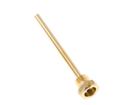 Koper Legering G 1/2 Inch Thermowell met Schroef voor 160mm Dompelbuis Max 160°C en 6 Bar