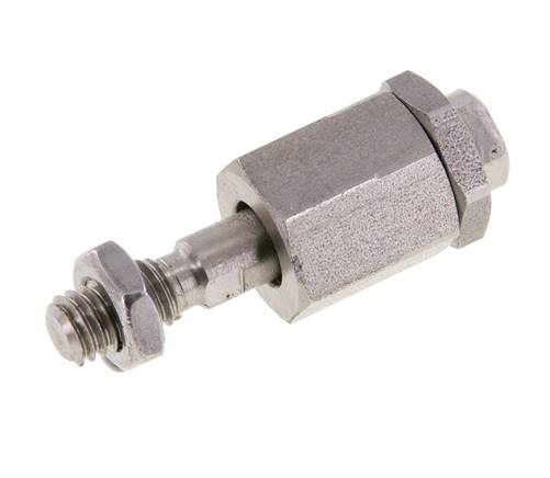 Zwevende koppeling M6 voor cilinder RVS 304 (1.4301)