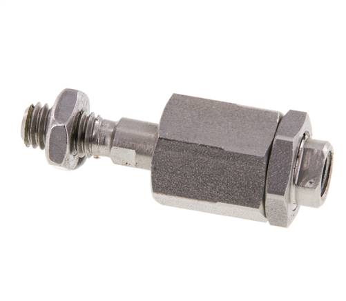 Zwevende koppeling M6 voor cilinder RVS 304 (1.4301)