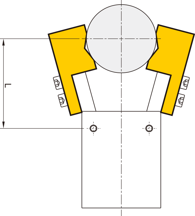 D16 mm 2-Vinger 30 deg Hoek Dubbelwerkend Pneumatische Grijper