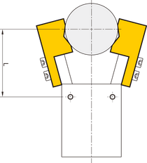 D32 mm 2-Vinger 30 deg Hoek Dubbelwerkend Pneumatische Grijper