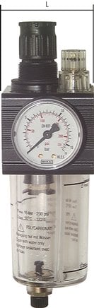 FRL G1/2'' 1400l/min 0,5-6,0bar/7-87psi Beschermkooi Combo 1