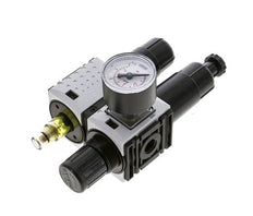 FRL 2-Delig G1/4'' 800l/min 0.2-4.0bar/3-58psi Semi-Auto 40 mm Manometer Metaal Futura 0
