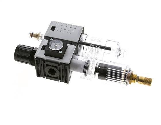 FRL 2-Delig G1/4'' 800l/min 0.5-8.0bar/7-116psi Auto Polycarbonaat Futura 0