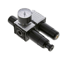 FRL 2-Delig G1/4'' 800l/min 0.2-4.0bar/3-58psi Semi-Auto 40 mm Manometer Metaal Futura 0