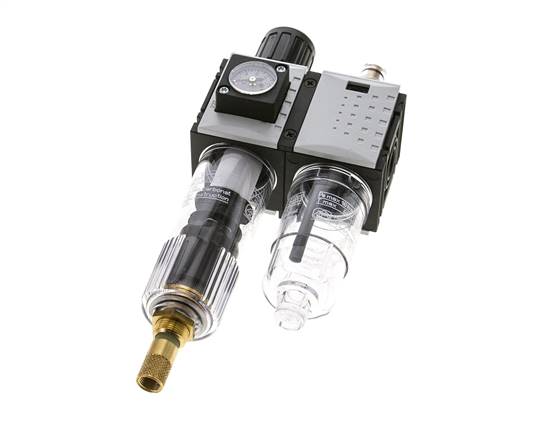 FRL 2-Delig G1/4'' 800l/min 0.5-8.0bar/7-116psi Auto Polycarbonaat Futura 0