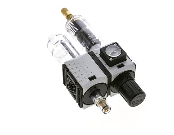 FRL 2-Delig G1/4'' 800l/min 0.5-8.0bar/7-116psi Auto Polycarbonaat Futura 0