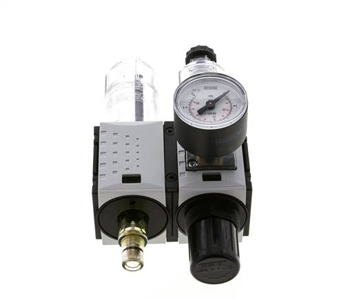 FRL 2-Delig G1/4'' 800l/min 0.2-4.0bar/3-58psi Semi-Auto 40 mm Manometer Polycarbonaat Futura 0